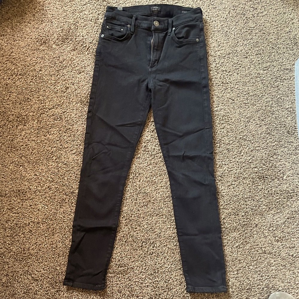 Citizens of humanity, size 27, black high waisted skinny jeans